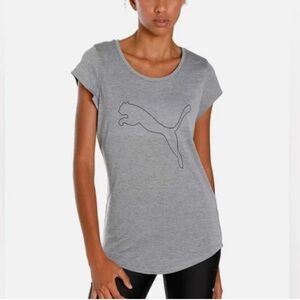 Puma Athletic Performance Heather Cat Short Sleeve Training T-shirt XXL Purple